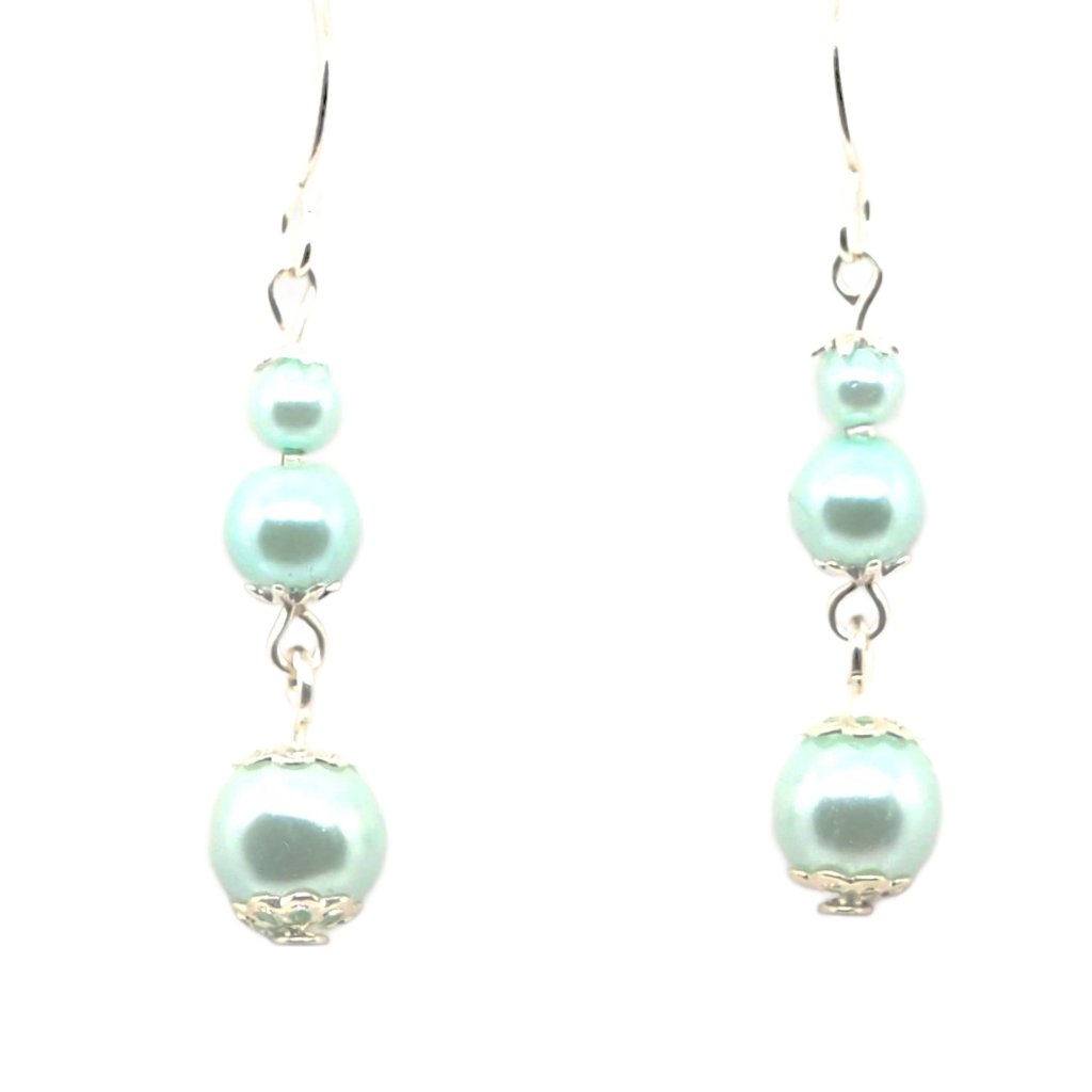 Sky Blue Pearl Earrings 18$